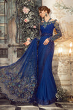 Maria B Cobalt Blue BD-2704 Wedding Collection