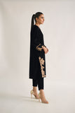Dhanak DA 1700 Black Embroidered Kurta Velvet Vol II
