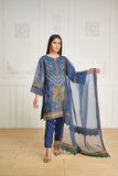 Dhanak DA 2032 Blue Embroidered With Dupatta Eid Edits 2022