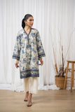 Dhanak DC-0417 Blue Embroidered Kurta Casual Cotton Prets 2022