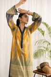 Dhanak DC-0434 Yellow Embroidered Kurta Casual Cotton Prets 2022