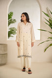 Dhanak DC-0510 White Dyed Embroidered Kurta Monochrome Collection