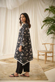 Dhanak DC-0516 Black Printed Embroidered Kurta Monochrome Collection