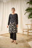 Dhanak DC-0518 Black Digital Printed Kurta Monochrome Collection