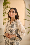Dhanak DC-0520 White Dyed Embroidered Kurta Monochrome Collection