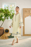 Dhanak DC 2082 Lemon 2pcs Embroidered Kurta With Trouser Festive Eid RTW 2022