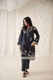 Dhanak DC-2190 Black 2pcs Printed Kurta With Trouser Monochrome Collection