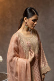Dhanak Dl-0215 Rust 3pcs Festive Signature & Luxury Statements