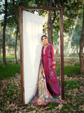 Maryam Hussain Fuschia Luxury Lawn 2022