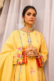 Alkaram ED-12A-23-Mango-yellow Meraki Chikenkari Collection