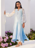 Farah Talib Aziz Bow Ombre Blue Embellished Kaftan Cut Shirt Zara Luxe Prets 2024