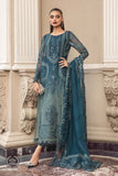 Maria B MPC-23-102-Teal Blue Chiffon Collection