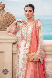 Maria B MPC-23-106-Cloud White Floral Chiffon Collection