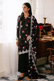 Cross Stitch Kaylen Black - 3pc Linen Printed Khaddar & Linen Collection