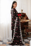 Cross Stitch Kaylen Black - 3pc Linen Printed Khaddar & Linen Collection