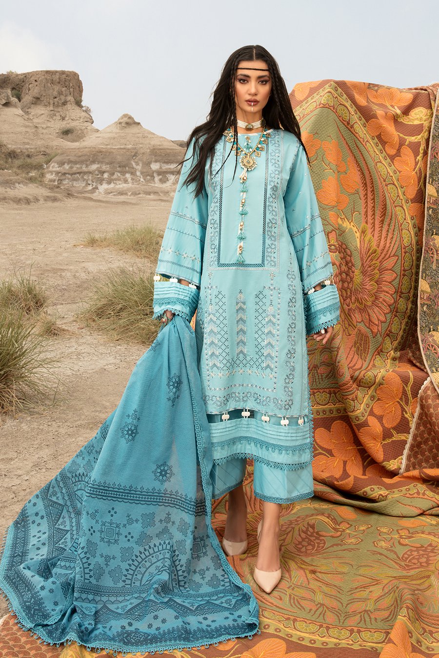 Ittehad Prc Gok Mavisi Premium Fall Collection 2021