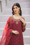 Maria B SF-EA23-18Mehroon Luxury Casual Prets Vol 2
