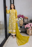 Azure Sunflower Eid Ensembles Hania Amir Embroidered3pcs Festive Collection