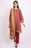 Zeen Woman 3 Piece Printed Khaddar Suit WLM32683 Maroon Winter Collection Vol 1 2022