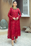Zainab Manan ZM-09 Scarlet Red Rawayat Chiffon 2022
