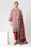 Khaadi A L ALA22306 Red Cambric Lawn 2022