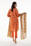 Khaadi A L ALA22338 Orange Cambric Lawn 2022