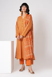Khaadi A L ALA22342 Orange Cambric Lawn 2022
