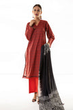 Khaadi A L ALA22343 Rust Cambric Lawn 2022
