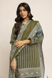 Khaadi Fabrics 3 Piece Suit Printed Light Khaddar ALK231017 Winter Collection