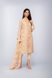 Bareeze Queen Flora Ch2725 Light Brown Dress