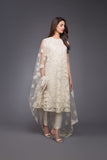 Bareeze Floraison Range Mc541 Off White Dress