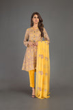 Bareeze Golden Work Bnl924 Yellow Dress