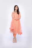 Bareeze Vintage Melody Ch2804 Orange Dress