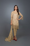 Bareeze Folk Art 1 Bnl711 Beige Dress
