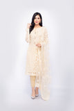 Bareeze Haute Couture Mc515 Cream Dress