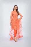 Bareeze Exotic Gold Mc526 Dark Pink Dress