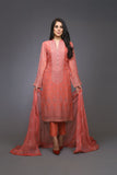 Bareeze Poetic Range Mc611 Dark Pink Dress