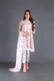 Bareeze Aster Flower Bnl978 White Dress