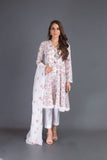 Bareeze Aster Flower Bnl977 White Dress