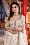 Maria B Pearl White and Peachy Silver (BD-2502) Mbroidered Wedding Collection