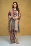 Khaadi BLA22240 Beige Eid Lawn Collection 2022