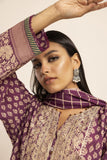 Khaadi Fabrics 3 Piece Suit Printed Embroidered Light Khaddar BLK231005 Winter Collection