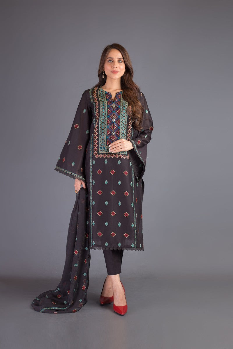 Bareeze Aqs E Gul Range Bnl1072 Black Dress