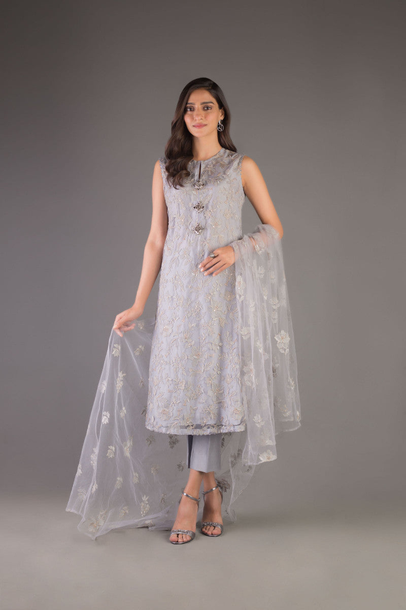 Bareeze Gulnaz Range Bnl1097 Grey Dress