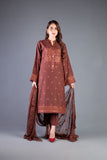 Bareeze Northern Style Bnl1168 Brown Dress