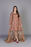 Bareeze Floral Melody Bnl1254 Brown Dress