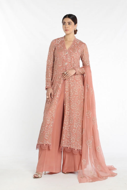 Bareeze BNL2120-D-Peach Festive Embroidered Formal Collection