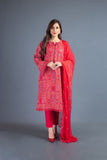 Bareeze Classic Mosaic Bnl907 Red Dress