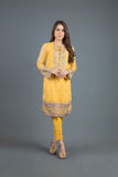 Bareeze Golden Work Bnl925 Yellow Dress