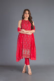 Bareeze Innova Range Bnl934 Red Dress